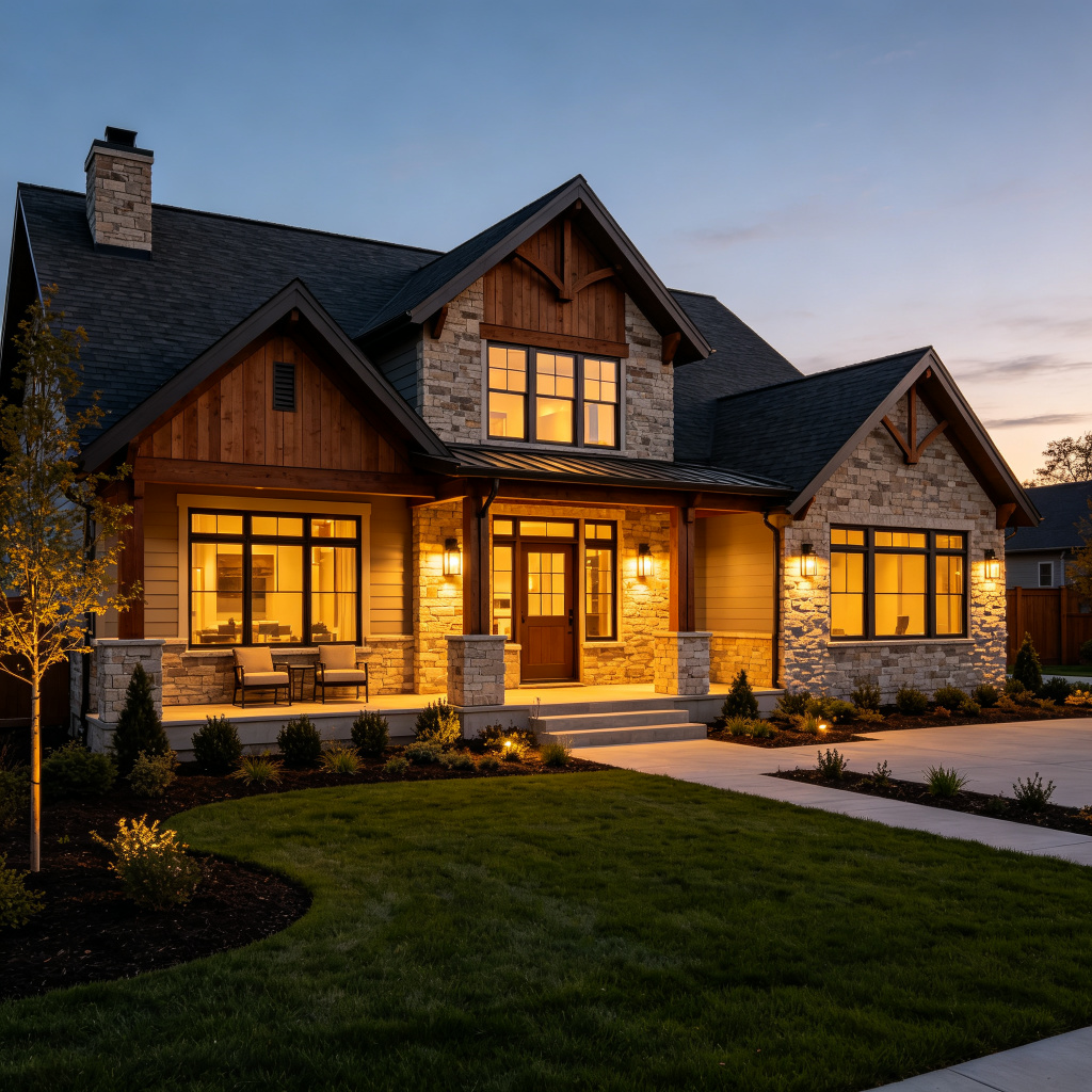 Luxury custom home exterior