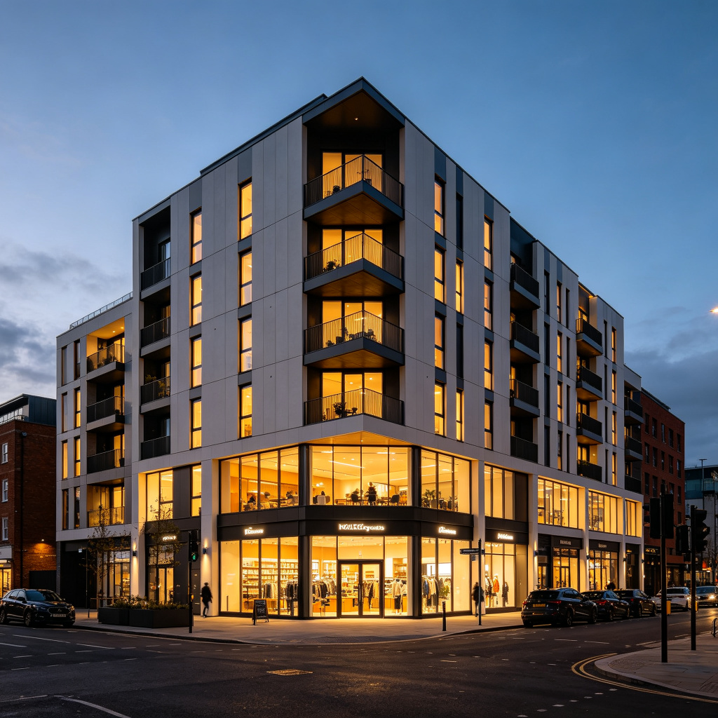 Modern mixed-use development building